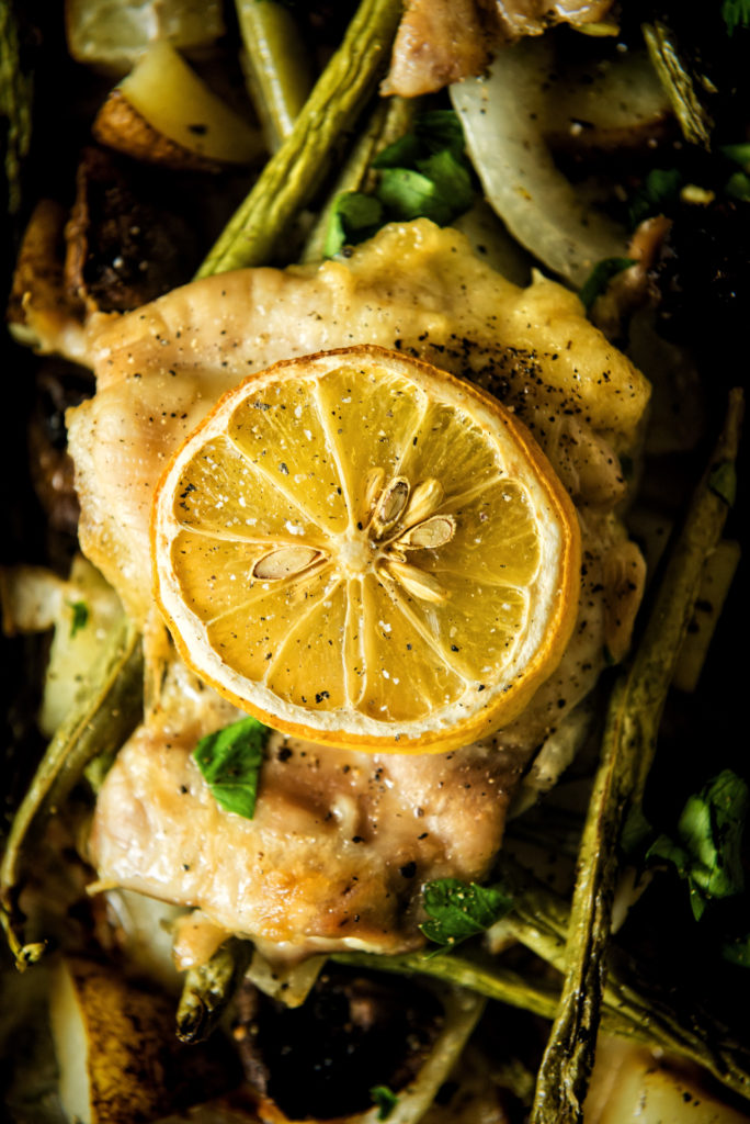 Sheet Pan Baked Chicken and Potatoes | Kita Roberts GirlCarnivore.com