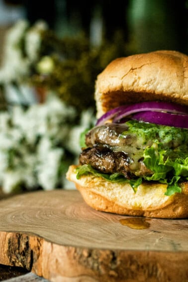 Argentinian Chimichurri Butter Burger | Kita Roberts GirlCarnivore.com