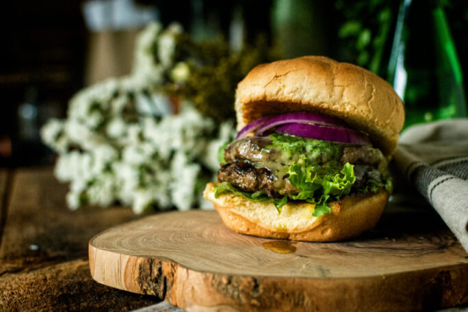 argentinian chimichurri butter burger