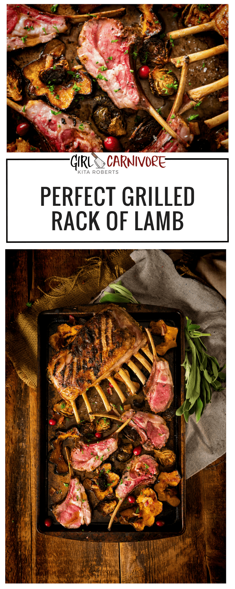 This Perfect Grilled Rack of Lamb recipe comes out amazing every single time. Have your butcher French the rack for you to make slicing easy and presentation stunning. 