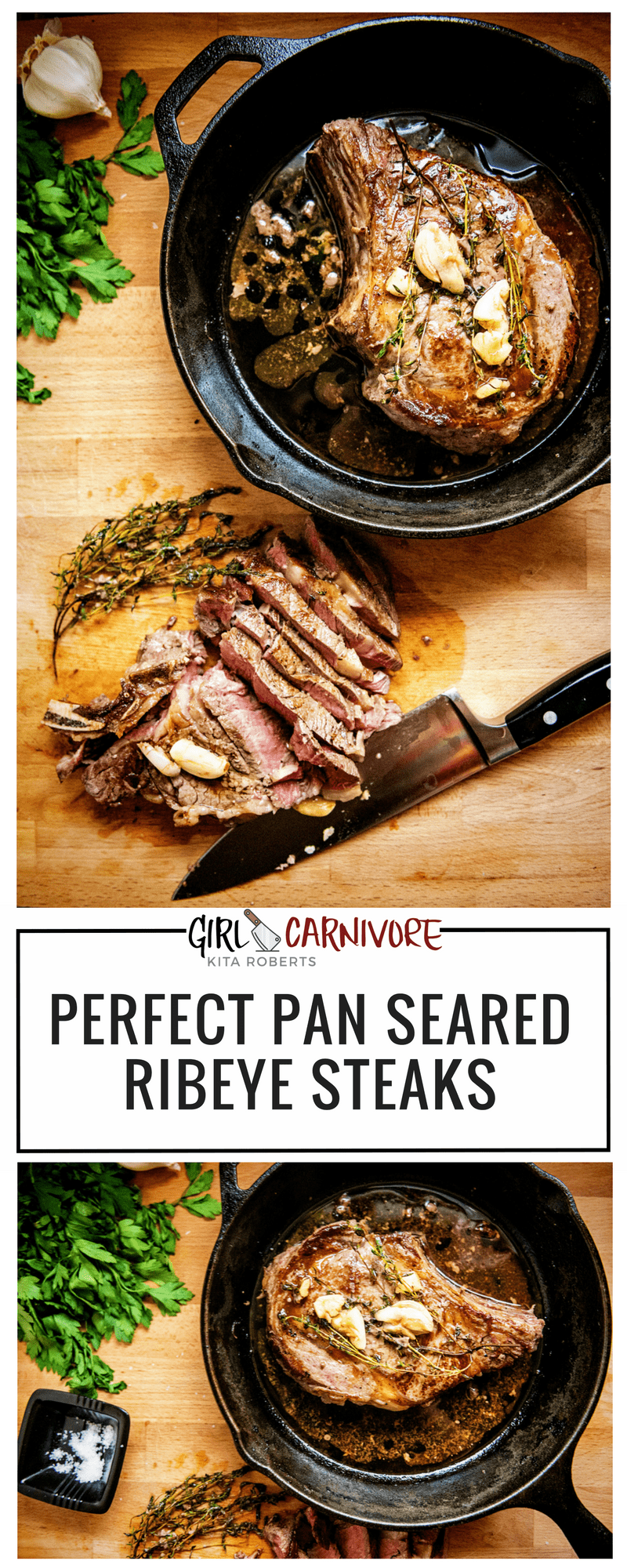Looking for a classic restaurant quality steak? Check out this Perfect Pan Seared Ribeye Steak recipe over at GirCarnivore.com
