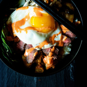 Whole30 Grilled Steak Bibimbap Bowls | Kita Roberts GirlCarnivore.com