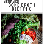 Pinterest image for Vietnamese beef pho.