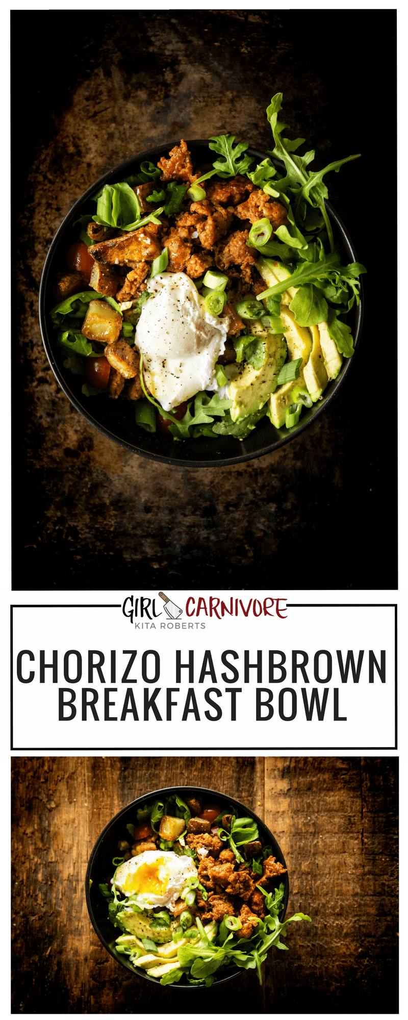 Chorizo Hash Breakfast Bowl with Chipotle Cream 