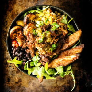 Leftover Carnitas Latin Potato Power Bowl | Kita Roberts GirlCarnivore.com