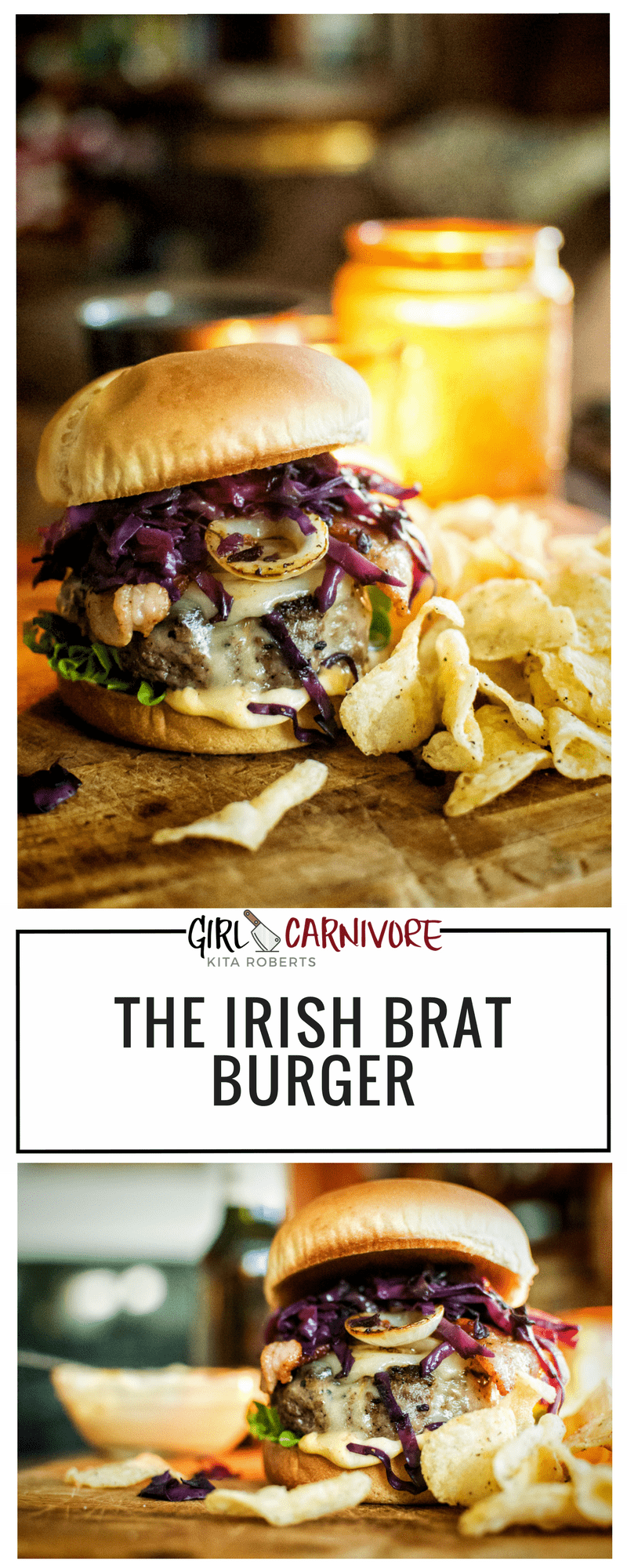 The Irish Brat Burger Recipe | Girlcarnivore