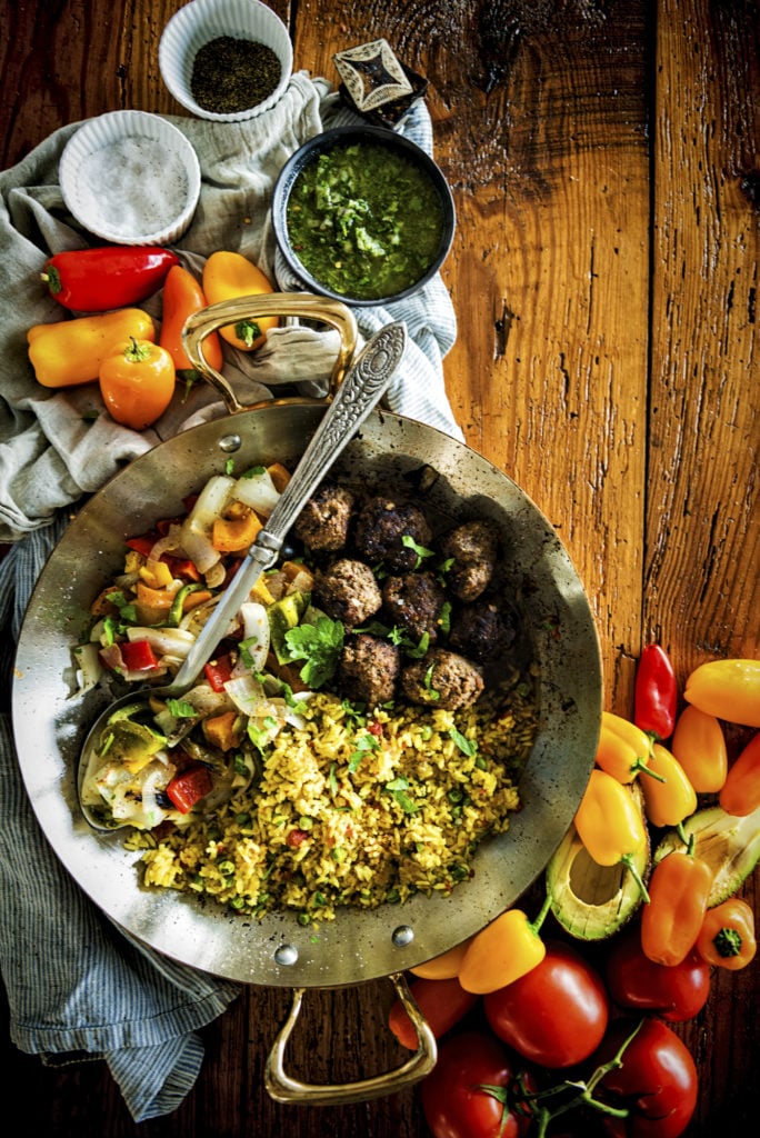 Cumin Spiced Lamb Meatballs with Chimichurri Drizzle | Kita Roberts GirlCarnivore.com