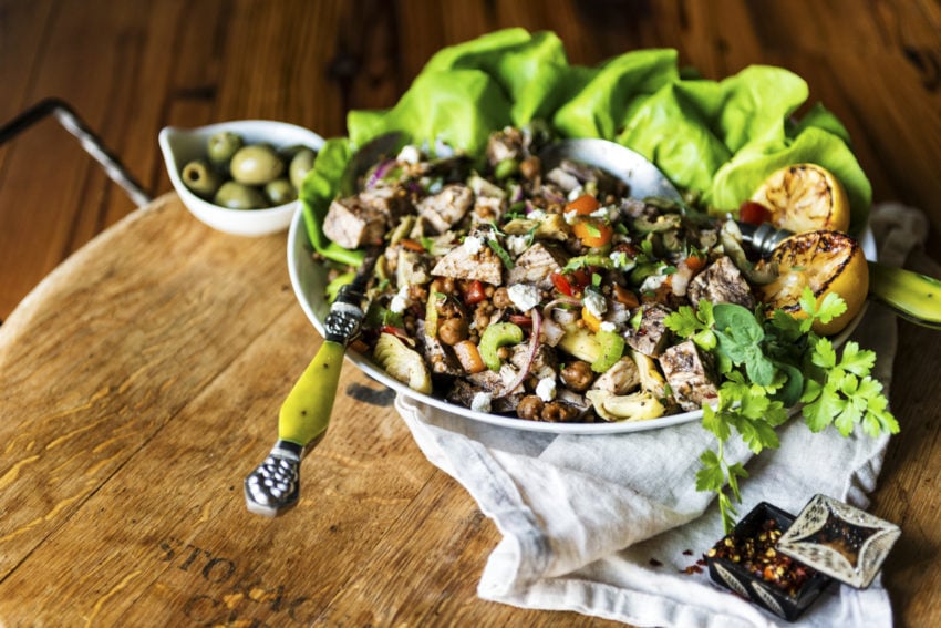 Mediterranean Grilled Chicken Salad | Kita Roberts GirlCarnivore.com