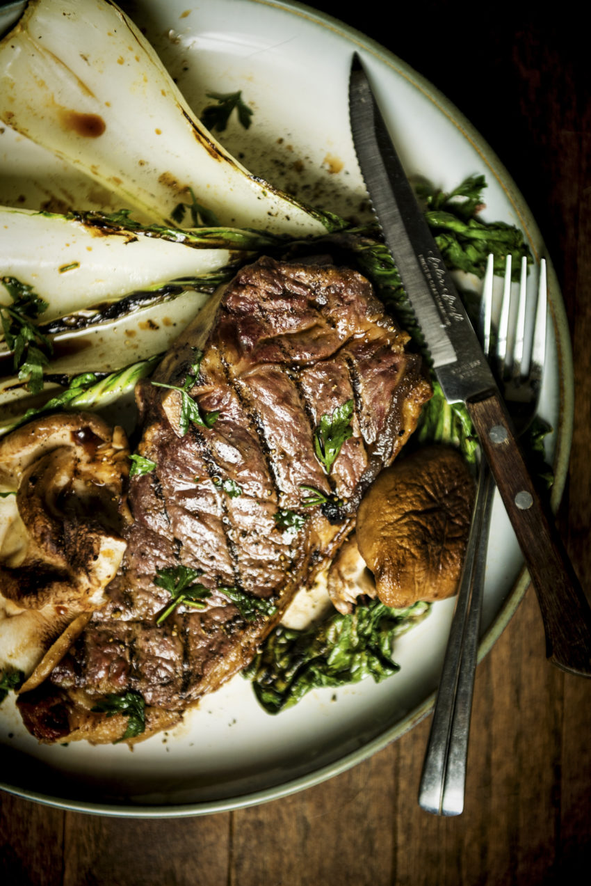 See those grill marks? yeah, I got this. And just take a look at how plump that steak is, just wait until you cut in!