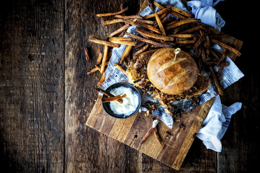 Fried Pork Chop Sandwich with Rosemary Truffle Aioli | Kita Roberts GirlCarnivore.com