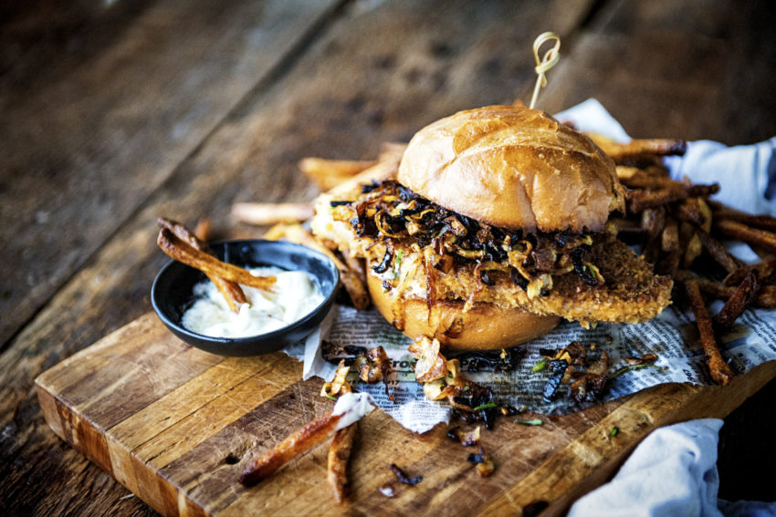 Fried Pork Chop Sandwich with Rosemary Truffle Aioli | Kita Roberts GirlCarnivore.com