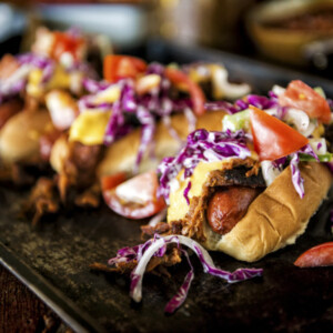 IPA Pulled Pork Cheese Dogs Recipe | Kita Roberts GirlCarnivore.com