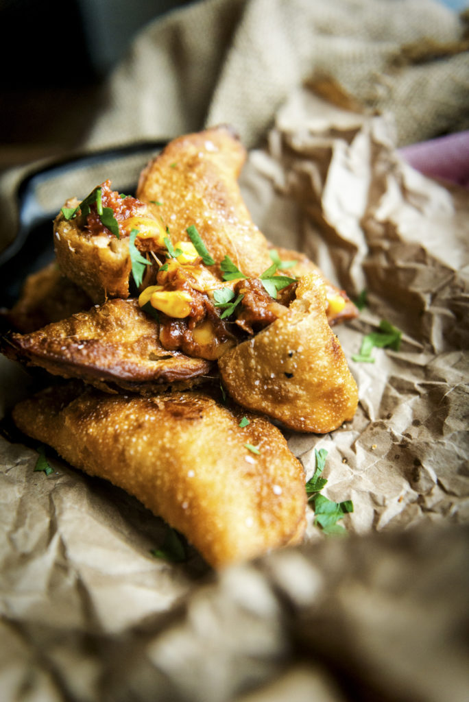 Tex-Mex Empanadas, if you serve these on a brown paper bag all your friends will want to know where you found this hole in the wall spot ;)