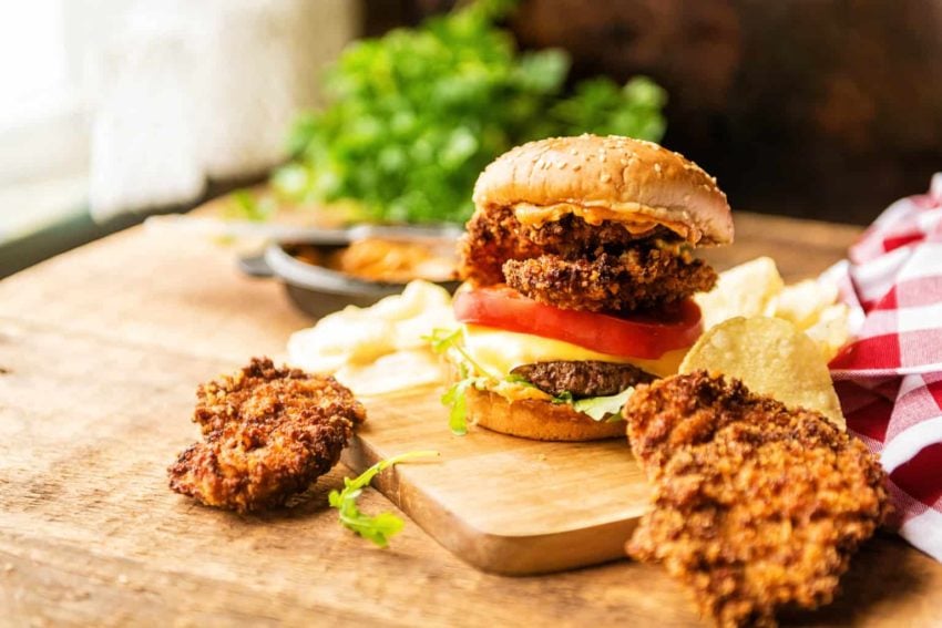 Fried Oyster Bayou Burger Recipe | GirlCarnivore.com