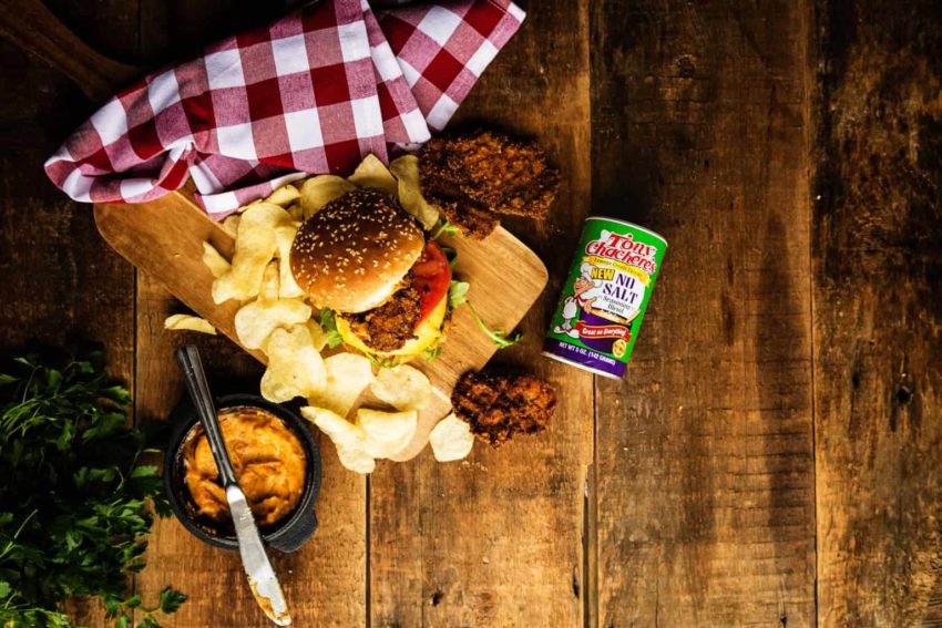 The Fried Oyster Bayou Burger In all its glory. With extra fried oysters and sauce, cause fried oysters amiright?