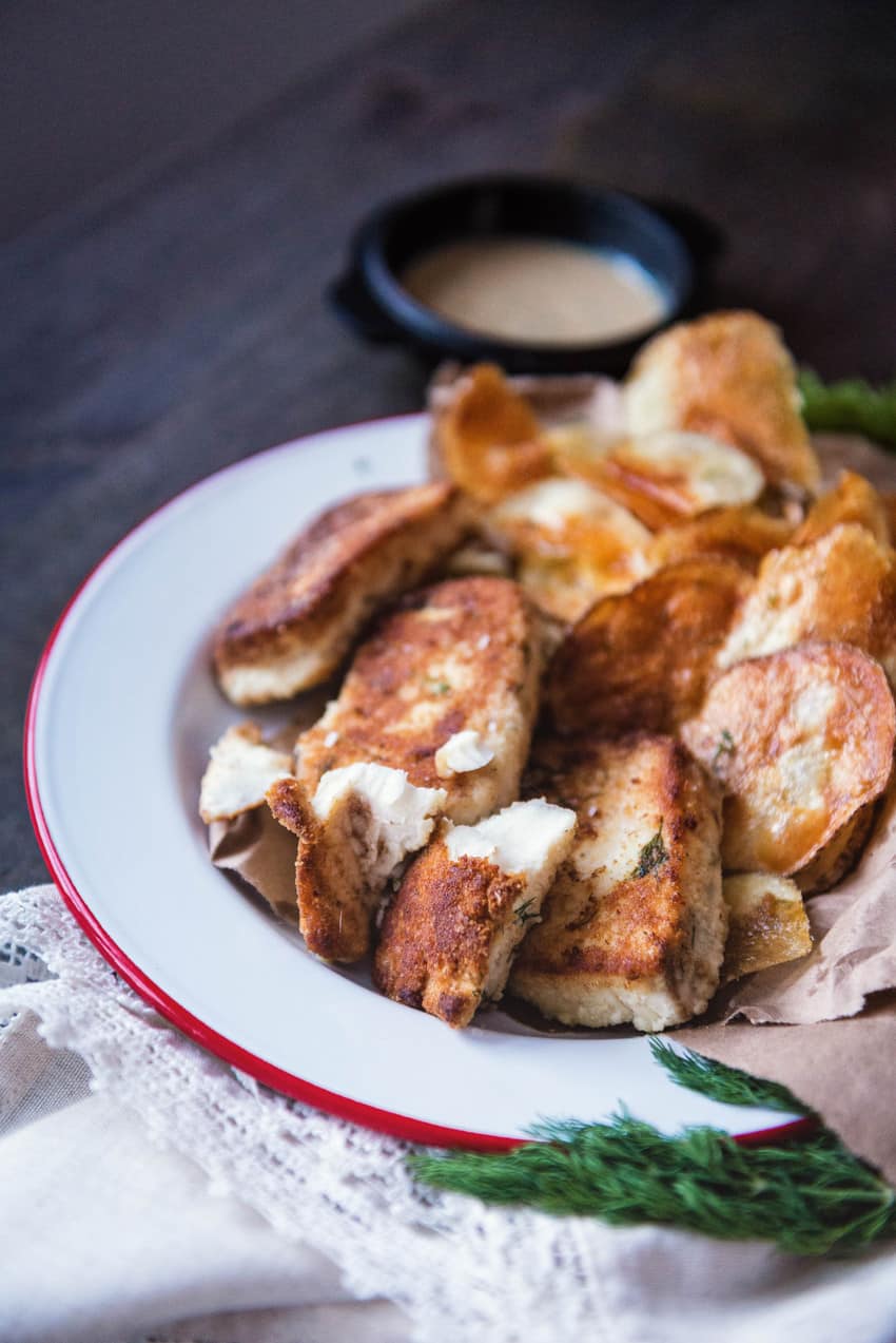 Healthy Dill & Potato Crusted Baked Fish Recipe | Kita Roberts GirlCarnivore.com