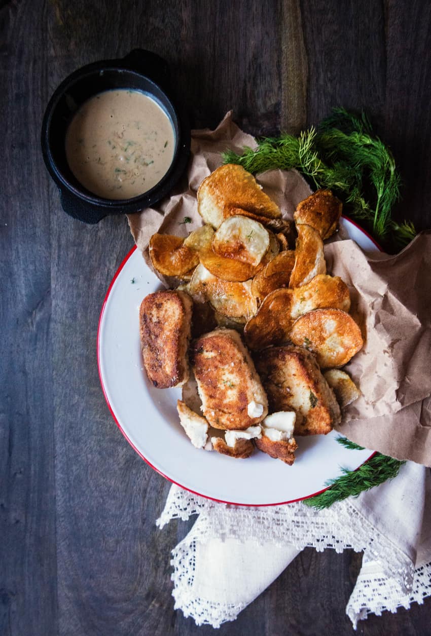 Healthy Dill & Potato Crusted Baked Fish Recipe | Kita Roberts GirlCarnivore.com