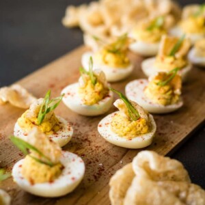 Deviled Eggs with Chicharrones Recipe GirlCarnivore Kita Roberts