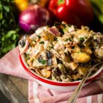 Smoked Potato Salad Recipe | GirlCarnivore.com Kita Roberts