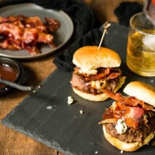 Bourbon and Blue Burger Recipe | GirlCarnivore.com