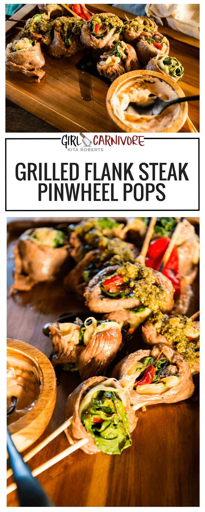 Grilled Flank Steak Pinwheels Recipe - GirlCarnivore Kita Roberts -9973