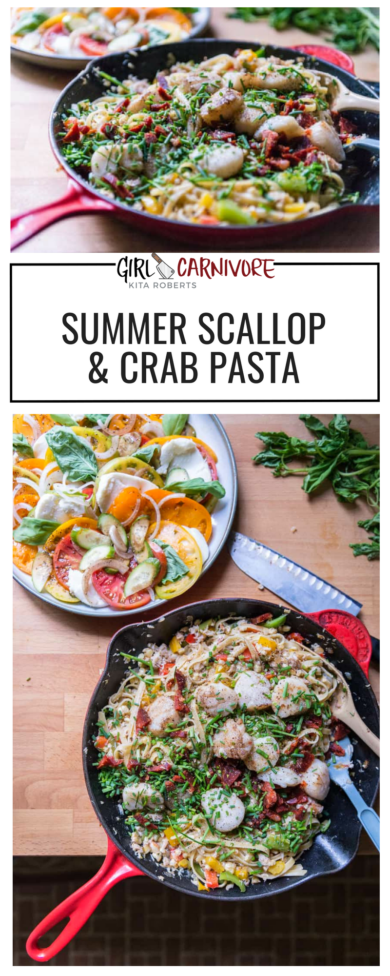 Summer Scallop and Crab Pasta | Kita Roberts GirlCarnivore.com