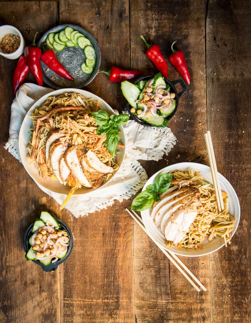 Thai peanut noodle salad | Kita Roberts GirlCarnivore.com