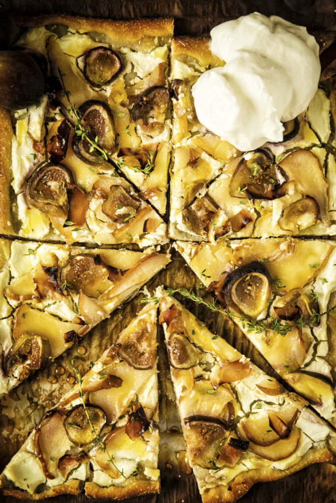 Savory Grilled Pizza with Fig and Pears | Kita Roberts GirlCarnivore.com