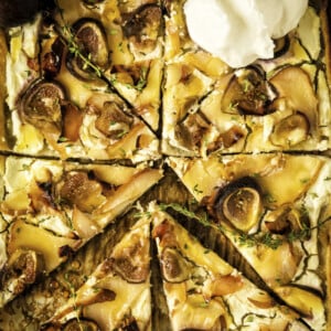 Savory Grilled Pizza with Fig and Pears | Kita Roberts GirlCarnivore.com