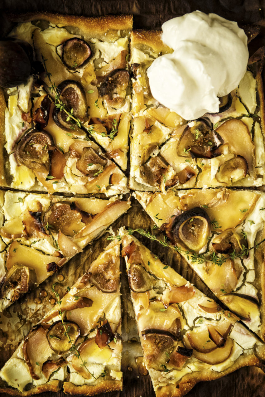Savory Grilled Pizza with Fig and Pears | Kita Roberts GirlCarnivore.com