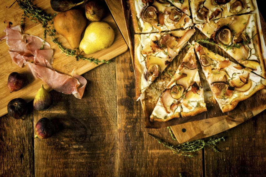 Savory Grilled Pizza with Fig and Pears | Kita Roberts GirlCarnivore.com