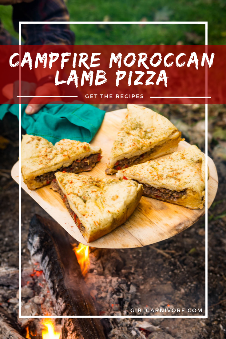 Campfire Berber Pizza, aka Moroccan Lamb Pizza Recipe by GirlCarnivore.com