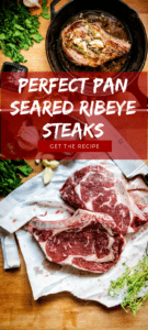 How to cook the best steak? The trick to perfect restaurant-quality steaks - cast iron skillet. Check out this Perfect Pan-Seared Ribeye Steak recipe and some pro-tips on getting that perfect steak, every time. #recipe #steak #ribeye