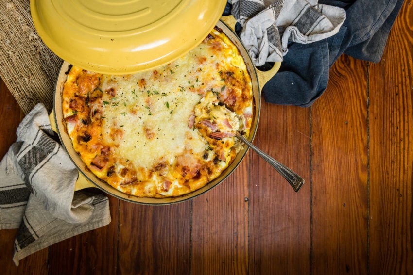 Traeger Roasted Butternut Squash Frittata with Sausage, Kale