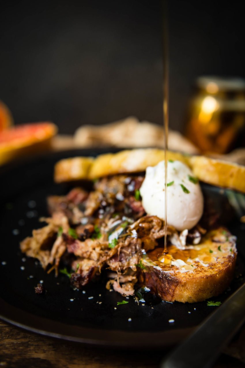 sweet smoked maple pulled pork french toast