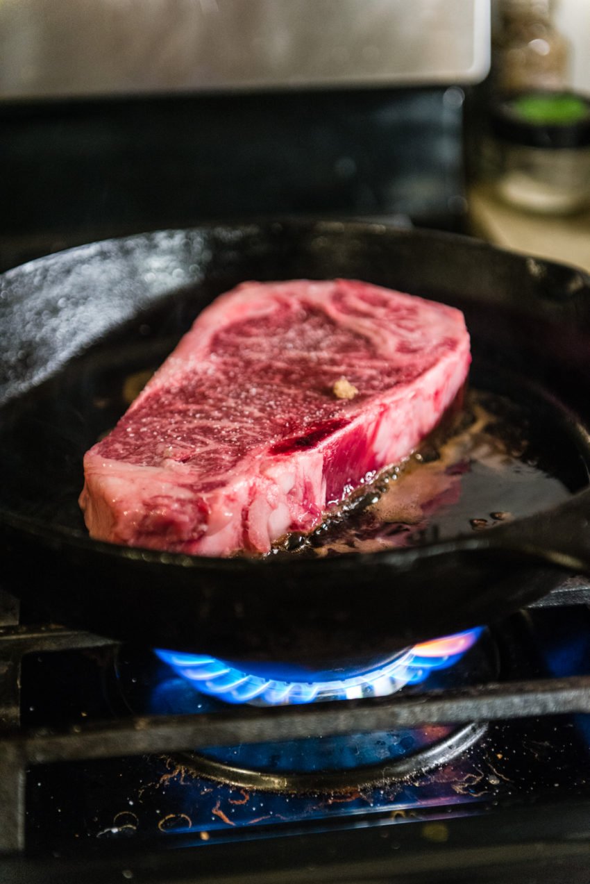 Snake River Farms Pan Seared New York Strip Steak with Compound Butter Recipe GirlCarnivore Kita Roberts-3766