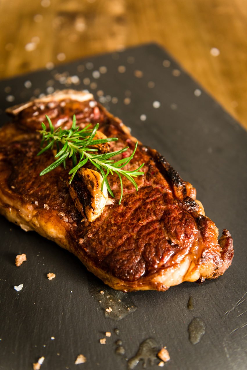 Pan Seared New York Strip Steak with Compound Butter Recipe GirlCarnivore Kita Roberts-3882
