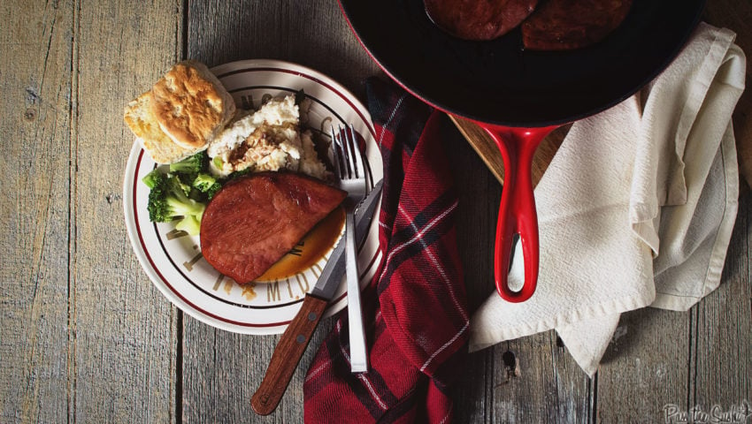 Glazed Ham Steaks - Spend With Pennies