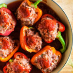 Whole30 Approved Lamb Stuffed Peppers | Kita Roberts GirlCarnivore.com