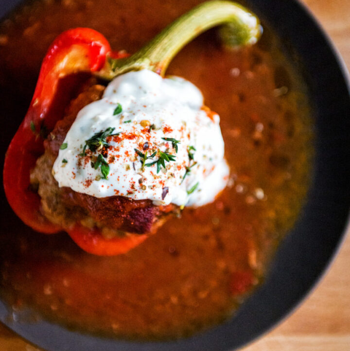 Whole30 Approved Lamb Stuffed Peppers Kita Roberts