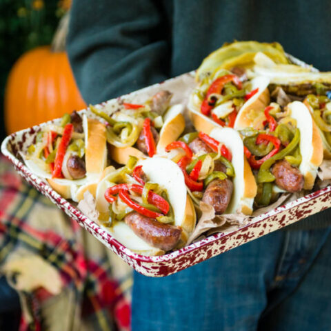 Sheet Pan Beer Braised Brats and Cabbage