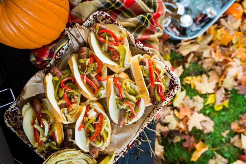 Sheet Pan Beer Braised Brats and Cabbage