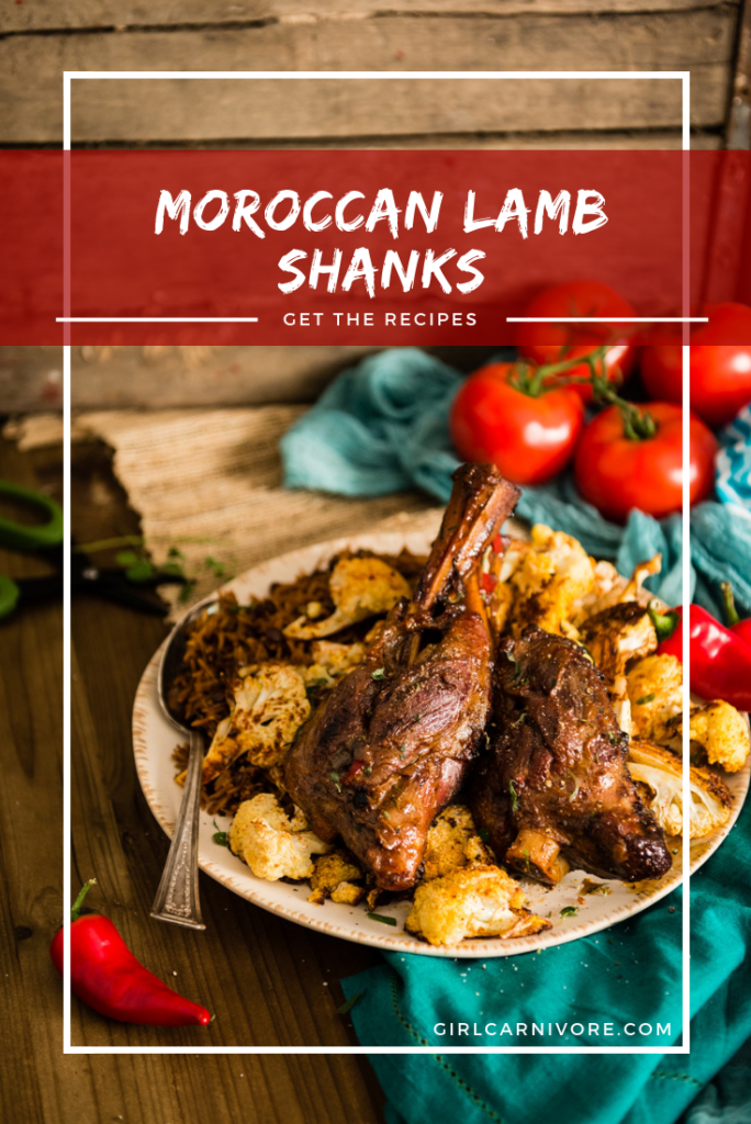 Braised Moroccan lamb shanks with harissa and other African flavors is the perfect fork tender recipe; just like what I enjoyed while traveling through Morocco.