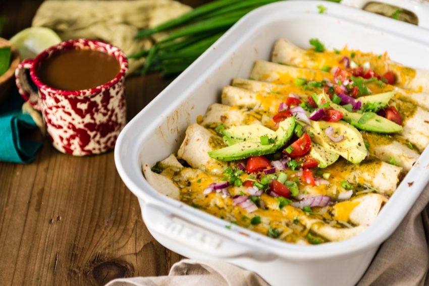 Easy Breakfast Enchiladas with Salsa Verde (aka, green sauce) Recipe