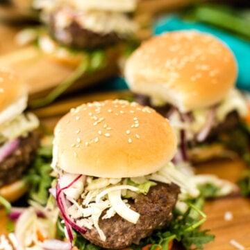 Short Rib Burgers with Lemongrass and Fennel Slaw Recipe on Girlcarnivore.com