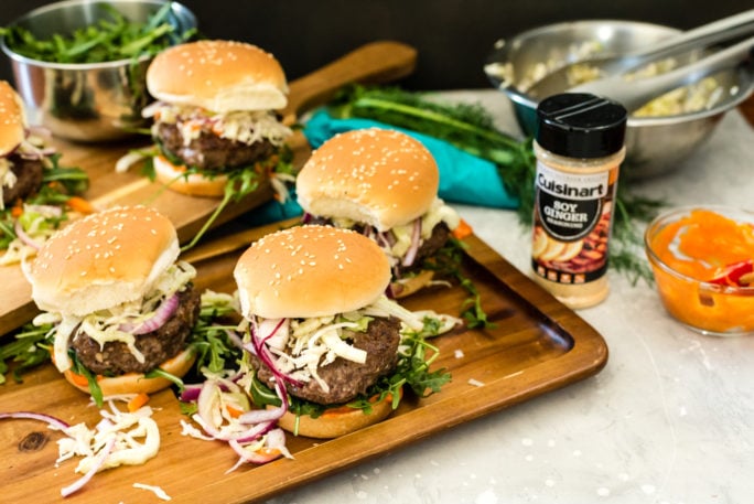 Short Rib Burgers with Lemongrass and Fennel Slaw Recipe on Girlcarnivore.com