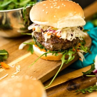 short rib burgers with lemongrass and fennel slaw recipe on girlcarnivore