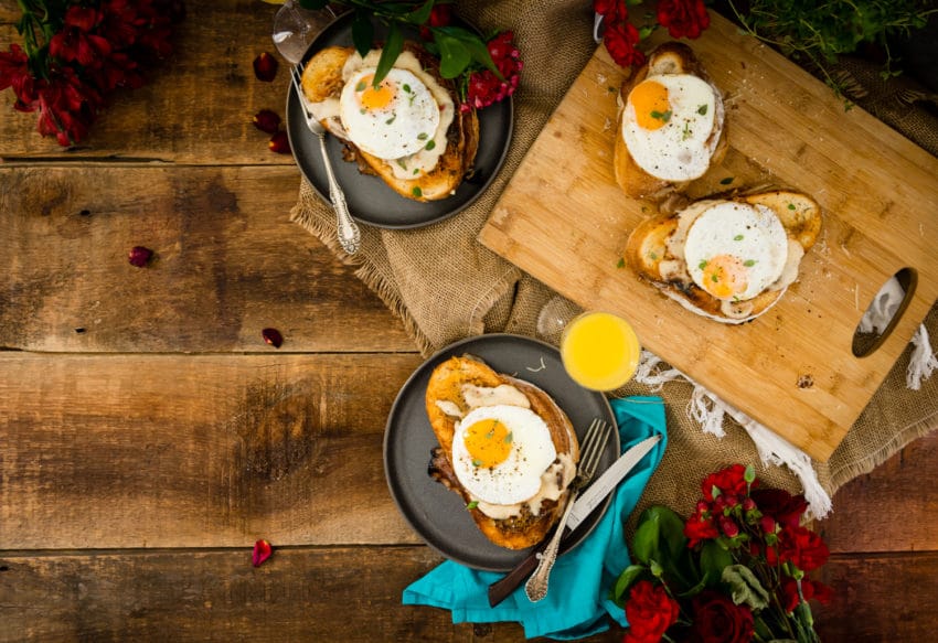 Croque Madame recipe aka fancy ham and cheese sandwiches