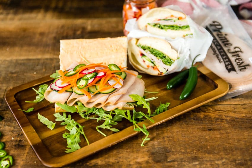 quick banh mi recipe with pickled veggies