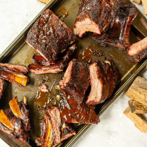 Easy Vertical Smoked Ribs Recipe | GirlCarnivore.com